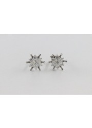 18k ILLUSION DIAMOND EARRING 0.55 CTS-Yellow Gold