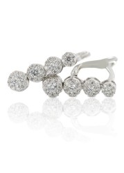 18k ILLUSION DIAMOND EARRING 0.78 CTS-Yellow Gold