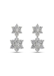 18k NAKSHATRA DIAMOND EARRING 0.37 CTS-White Gold