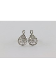 18k ILLUSION DIAMOND EARRING 0.24 CTS-White Gold