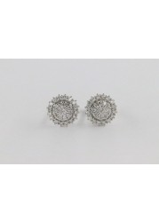 18k ILLUSION DIAMOND EARRING 0.45 CTS-White Gold