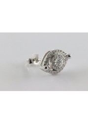 18k ILLUSION DIAMOND EARRING 0.44 CTS-White Gold