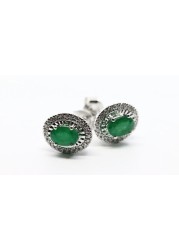 18k DIANA EMERALD EARRING 0.18 CTS-Yellow Gold
