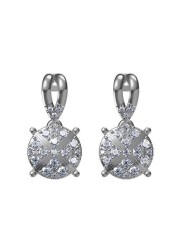 18k ILLUSION DIAMOND EARRING 0.28 CTS-Yellow Gold