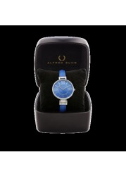 Alfred Sung - Women&#39;s Silhouette Analog Watch AS2002SL-2B2 | Blue colour | Genuine Leather | Water Resistant