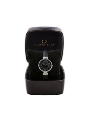 Alfred Sung - Women&#39;s Silhouette Analog Watch AS2000SL-1A1 | Black colour | Genuine Leather | Water Resistant