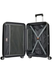 Eminent Brand Hardsided PP Medium Check-In Size 76 Centimeter (28 Inch) 4 Twin-Wheel Spinner Luggage Trolley in Black Color B0002-28_BLK