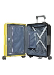 Eminent Brand Hardsided PP Small Cabin Size 53 Centimeter (20 Inch) 4 Twin-Wheel Spinner Luggage Trolley in Yellow with Black Color B0006M-20_YEL