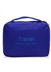 Hanging Travel Toiletry Bag Cosmetic Make up Organizer for Women and Girls Waterproof. (Blue)