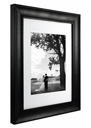 MCS 11 by 14-Inch Archival 8x10, Black 11x14 matted Frame