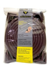 Vee Seven Child Protective Extra Dense Child Safety Protectors &amp; Furniture Bumpers Set - 16.2 Ft. Total Coverage (15 Ft. Edge &amp; 8 Corner Guards Brown Color)