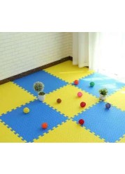 Rainbow Toys Yellow Foam Exercise Mat Puzzle Game Pad Non- Slip Stitch Interlock EVA Mat size: 100x100x2cm