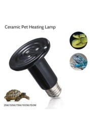 Generic-AC220-230V 150W Ceramic Heat Emitter Light Pet Reptile Broder Lamp Bulb E26/E27 Base Holder Socket Portable