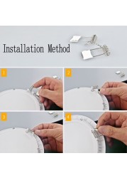 Generic-Ultra Thin 18W Recessed Ceiling Panel Lamp Down Light Circular Round Shape AC85-265V 90 LED for Bedroom Living Room Dining Hall Cafe Shop Home Decoration