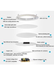 Generic-Ultra Thin 12W Recessed Ceiling Panel Lamp Down Light Circular Round Shape AC85-265V 60 LED for Bedroom Living Room Dining Hall Cafe Shop Home Decoration