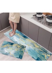 Toilet Floor Mat 3-piece  Soft Bathroom Bath Mat Floor Rug Carpet With 3pcs Size 45 x70CM
 (Printed, 45x70CM)