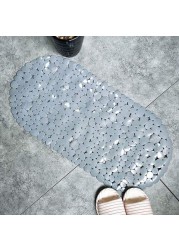 Non Slip Shower Mat Grey 69 x 35 cm