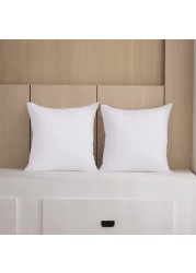 Decorative Throw Pillow Inserts, CAN, Square Pillow Insert, Set Of 2, White, Soft and Luxurious Pillow Insert for Sofa, Chair, Bedroom, Living Room &amp; Car(40x40 cm)