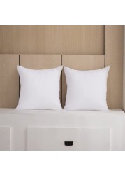 Decorative Throw Pillow Inserts, CAN, Square Pillow Insert, Set Of 2, White, Soft and Luxurious Pillow Insert for Sofa, Chair, Bedroom, Living Room &amp; Car(45x45 cm)