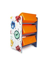 Monster Toy Storage with 3Bins - Multicolour