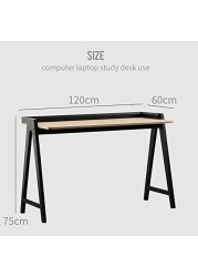 KAI Desk, Modern Nordic Desk, Study desk, Computer Desk for home office with Solid Wood Base &amp; Oak Top By Daamudi (White)