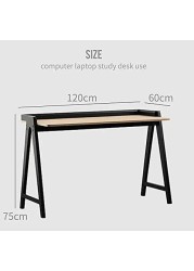 KAI Desk, Modern Nordic Desk, Study desk, Computer Desk for home office with Solid Wood Base &amp; Oak Top By Daamudi (Grey)