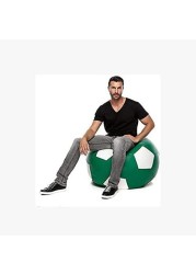 Luxe Decora Football Bean Bag - Green/White