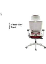 KIKO Chair, Ergonomic Folding Design, Premium Office &amp; Computer Chair by Navodesk (RED)