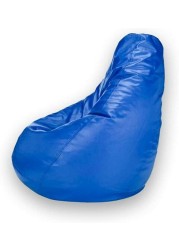 Luxe Decora PVC Leather Bean Bag Combo (Grey &amp; Blue)