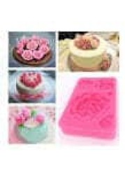 Generic 5-Cavity Decorative Rose Mould Pink