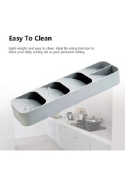 Generic-Plastic Drawer Cutlery Organizer Tray Kitchen Storage Holder Rack for Cutlery Silverware Compact Cutlery Tray Spoon Cutlery Box