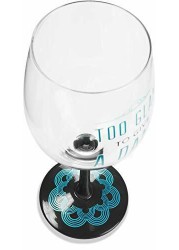 Pavilion Gift Company Pretty Inappropriate Too Glam To Give A Damn Wine Glass Candle Holder, Blue