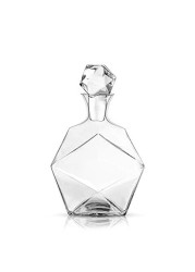 Viski Raye Faceted Crystal Liquor Decanter