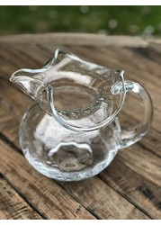 Badash - Hemmingway Floppy Optic European Mouth Blown Glass Pitcher 42 oz. 7.5