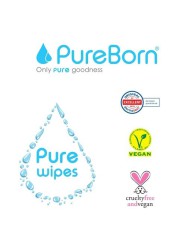 PureBorn Chemical Free Wet Wipes 60 Pieces