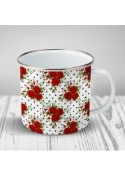 Wackylicious Theme Design Collection Enamel Mugs Large, 16 oz, Camping or Kitchen &amp; Dining cup with Handle for your Coffee, Tea, Soup, Oatmeal, &amp; More Great Things