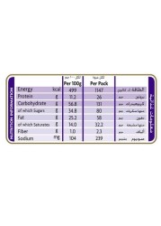 شوكولاتة كادبوري بالحليب بالفواكه والمكسرات 100 جم