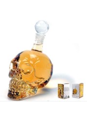 Doreen Skull Head Vodka Whiskey Shot Glass Bottle Decanter, 350ml, Transparent