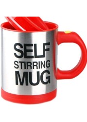 The Mohrim Self Stirring Mug Coffee Cup Tea Auto Mixer Drink Insulate Stainless (Red)