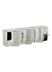 Delcasa 3-Piece Glass Cup Set With Handle Clear 8ounce