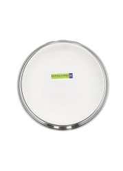 Royalford Khumcha Plate, Stainless Steel,28cm, RF10160 - Dinner Plate For Kids, Toddlers, Children, Feeding Serving Camping Plates, Reusable and Dishwasher Safe