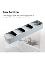 Amerteer -  Plastic Drawer Cutlery Organizer Tray Kitchen Storage Holder Rack For Cutlery Silverware Compact Cutlery Tray Spoon Cutlery Box