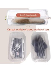 Naor Clear Plastic Stackable Storage Shoe Organizer Box (White 30Pcs)