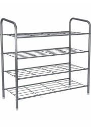 Royalford 4-Tier Shoes Rack Silver 68X28X5.2Cm