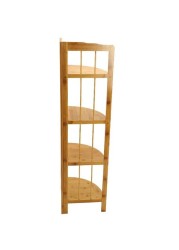 LINGWEI Bamboo Storage Corner Shelf Plant Flower Stand Kitchen Storage Organizer Bathroom Shelve Wooden Kitchen Rack Shelves