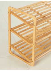 3-Tier Expandable Shoe Rack Beige