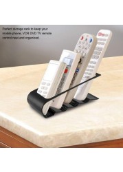 Generic Four-Lattice Remote Control Storage Holder Desktop Plastic Rack