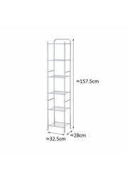 Zenments, 6 Tier Wire Shelf, Chrome, 32.5W x28D x157.5H cm, HTC-ZEN-260