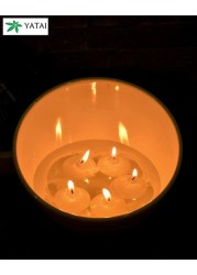 YATAI - Floating Disc 12Pcs Candle Hand Poured Paraffin Wax Romantic Candles Floating Tea Lights Candles