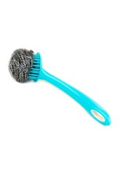 Set of 3 Stainless Steel Sponges Scourer Set with Handle
